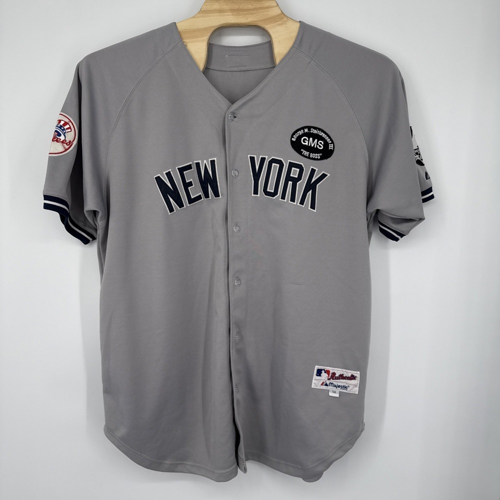 Majestic Athletic Authentic Y2K New York Yankees Jason Giambi Gray Jersey GMS 56